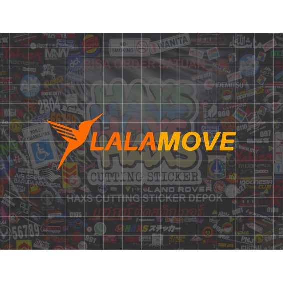 Cutting Sticker Lalamove Ukuran 10 cm untuk motor mobil