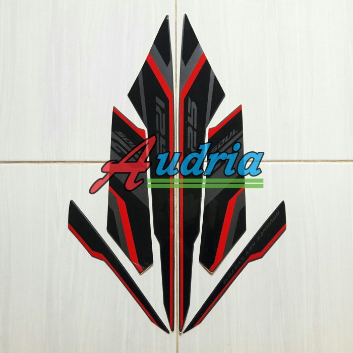 

TERLARIS | Striping Stiker Motor Yamaha Soul GT 125 Aks 2018 hitam-merah