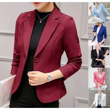 Jas Long Blazer Wanita Korea Jas Blazer Wanita Formal Korean Style