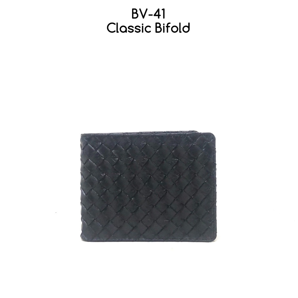 dompet pria BV41 jetblack premium quality dompet fashion anyam murah