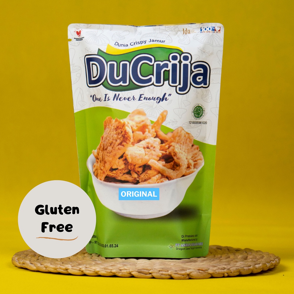 

Ducrija Jamur Crispy Gluten Free renyah gurih ( netto 75 gr )