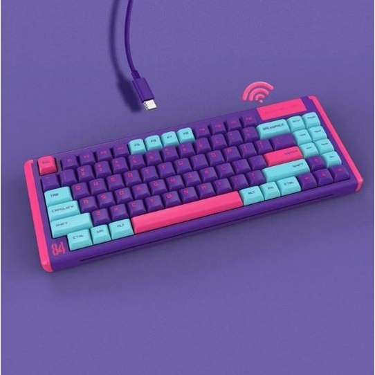 DUSTSILVER CYBERPUNK Cool Purple RGB Backlit Hot-swappable Keyboard