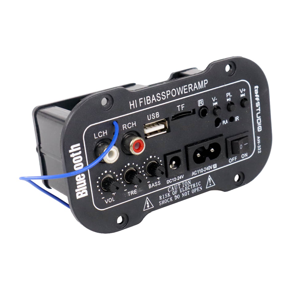 TaffSTUDIO Amplifier Board Audio Bluetooth USB Radio TF DIY 30W - AW-322 - Black