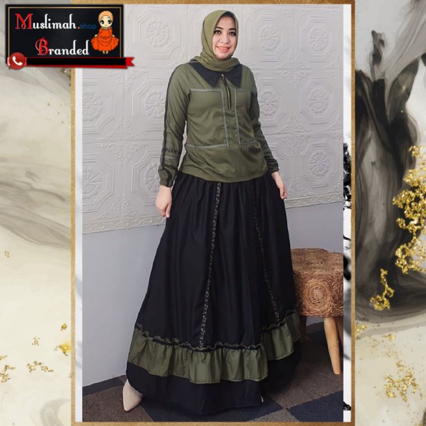 Baju Pesta Terbaru Setelan Wanita Hijab D309 / Setelan Baju Lebaran  - MUSLIMAH BRANDED