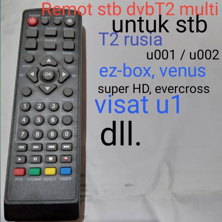 remote remot stb t2 dvbt2 multi set top box tv digital merk Noise welhome luby evercoss advance piol