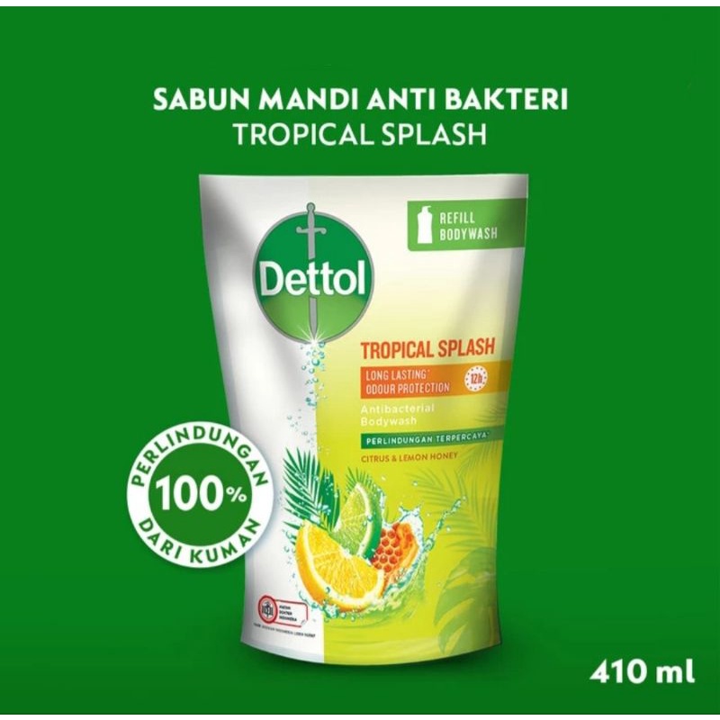 Dettol Body Wash Tropical Splash Refill (410 Gr)