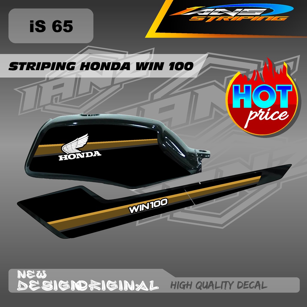 NEW STRIPING STIKER HONDA WIN 100 HOLOGRAM / STIKER HONDA WIN 100 STANDART / LASER CROM IS65