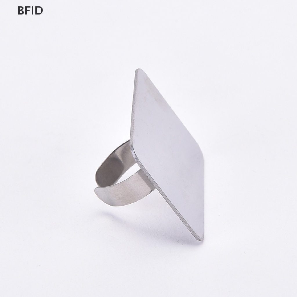 [BFID] Cincin Adjustable Palet Untuk Pondasi Nail Art Pencampuran Makeup Bahan Stainless Steel [ID]