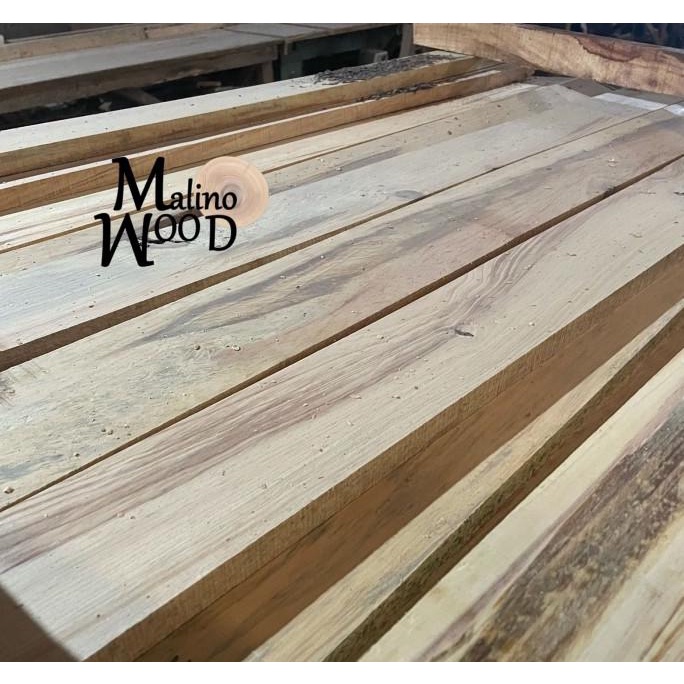 Papan Kayu Pinus Oven Baru T 2 L 5 P 100 Cm Jati Belanda Sudah Serut