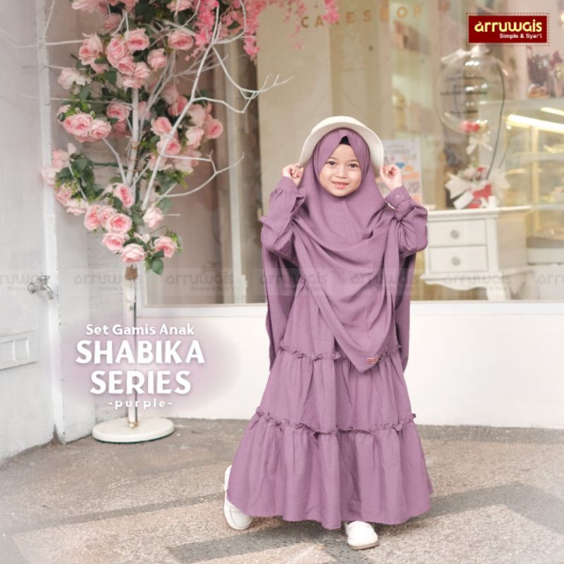 READY ✅ SHABIKA SERIES ORIGINAL ARRUWAIS - GAMIS POLOS SET JILBAB ANAK REMAJA SYARI - Gamis Dewasa P