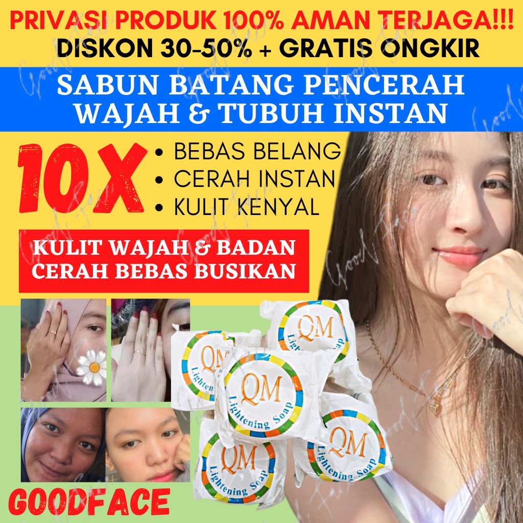 SABUN PEMUTIH WAJAH QM BRIGHTENING SOAP SABUN WAJAH SABUN BATANG SABUN WAJAH GLOWING PENCERAH WAJAH PERAWATAN WAJAH SABUN WAJAH PEMUTIH PEMUTIH WAJAH PERMANEN