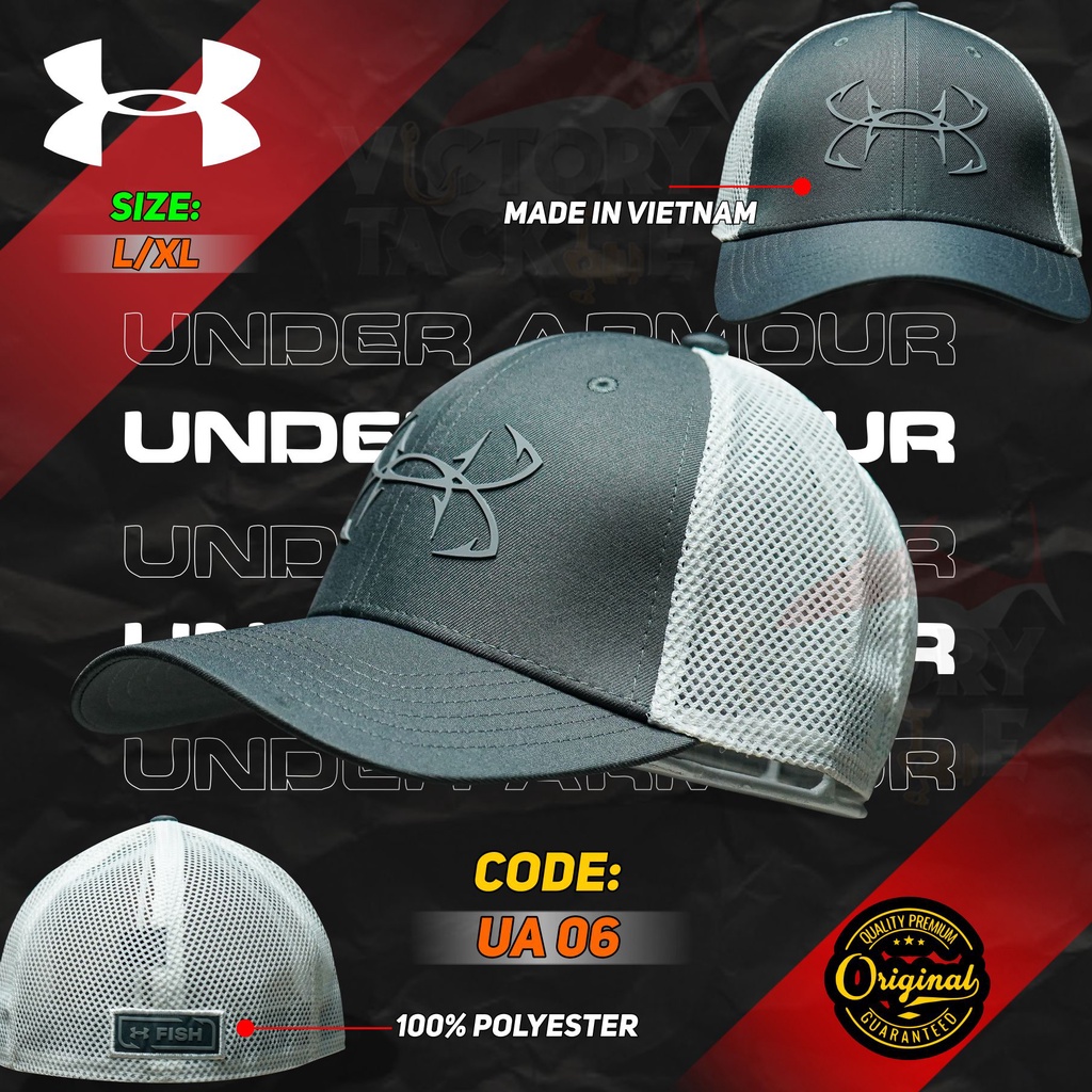 Topi Pancing Under Armour Men's UA Storm Camo Stretch Hat | Jordan Spieth Golf | Fish Hook 2.0