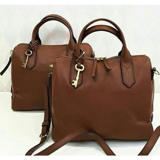 tas wanita fossil original fiona satchel warna brown