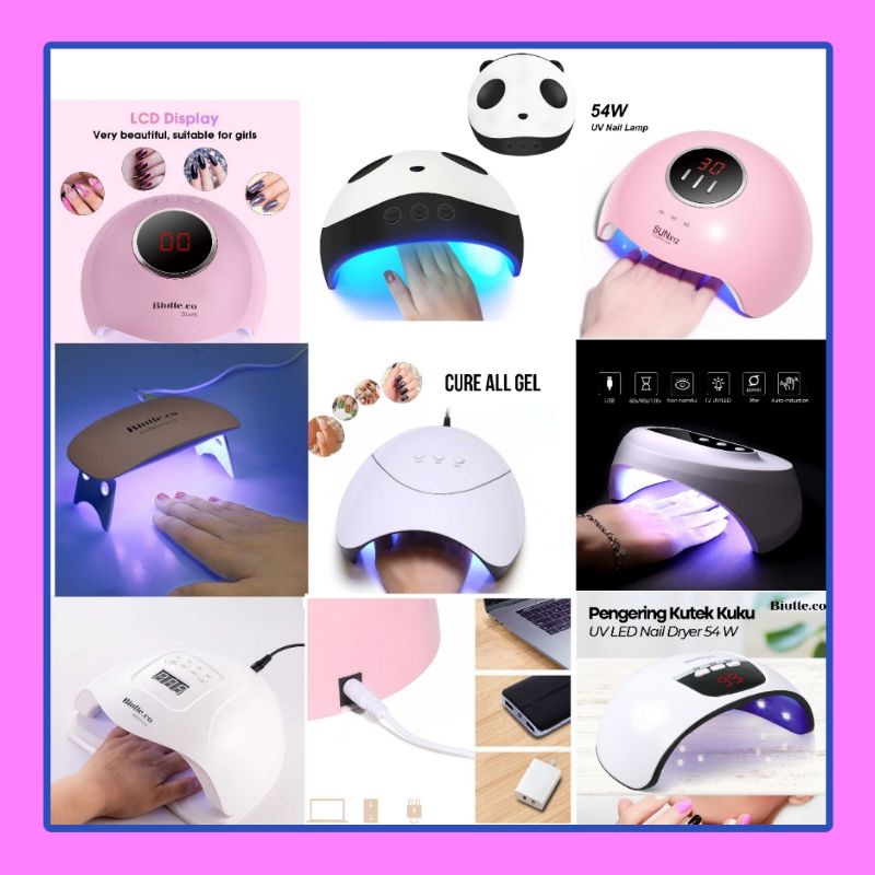 Pengering Kutek Kuku - Pengering Kuku Smart Portable UV LED Nail Dryer - Nail Lamp Pengering Cat Kuku Kutek