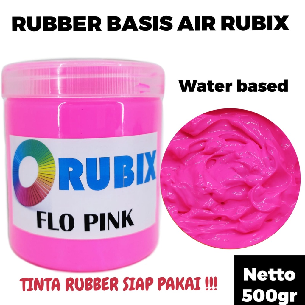 CAT SABLON RUBBER GL PASTA CAT AKRILIK WARNA FLO PINK 500GR