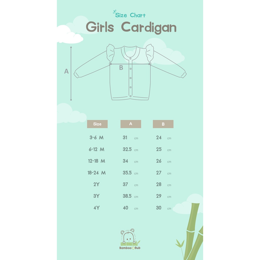 Bamboo and Bub - Cardigan Ruffle / Kardigan Renda Anak Perempuan