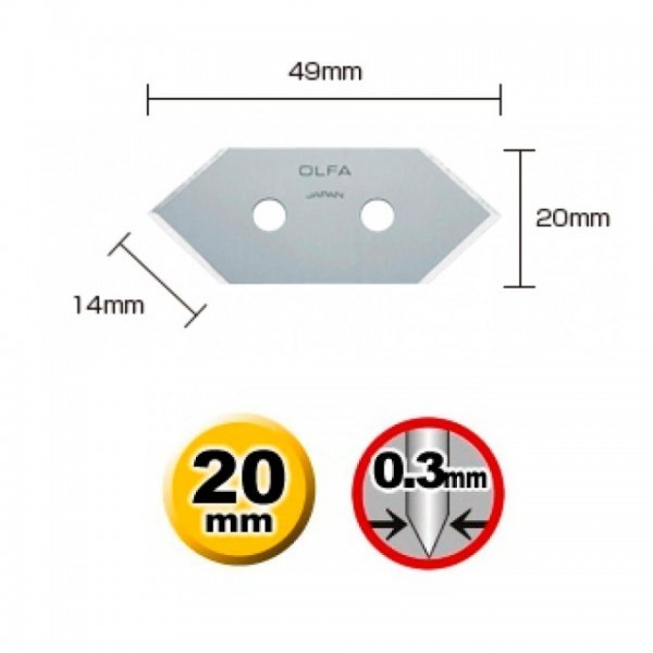 

Olfa Refill Cutter MC-45 Spare Blade MCB-1