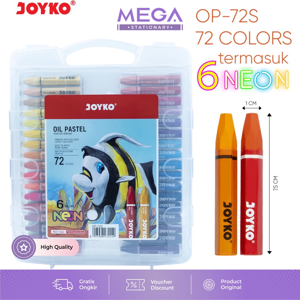 

Crayon 72 warna TiTi JOYKO Oil Pastel