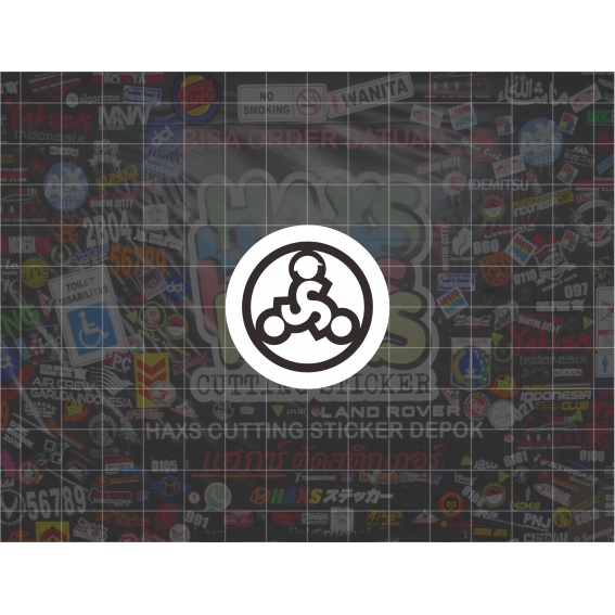 Cutting Sticker  Logo Strider Ukuran 4 Cm Untuk Sepeda Balance Bike