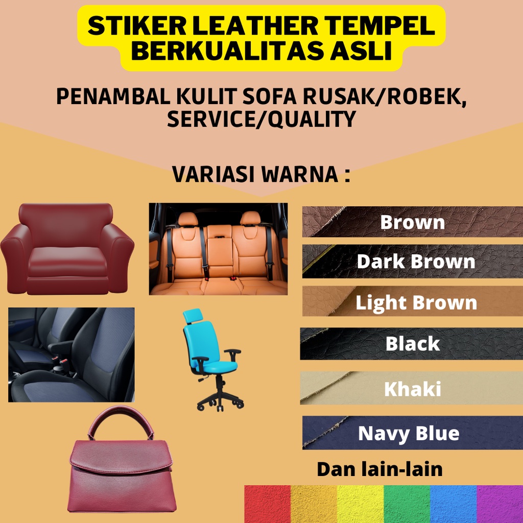 Kulit Sofa Oscar Sticker Kulit Sofa 20x120cm Leather Asli Berkualitas Import