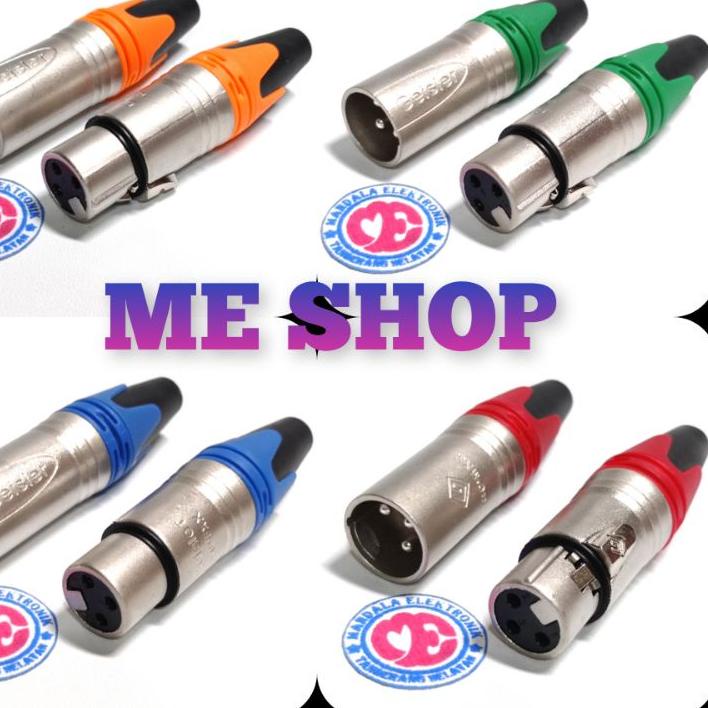 BestSeller  Jack mic jek canon xlr male soket canon famale harga sepasang Ⓝgsi✧