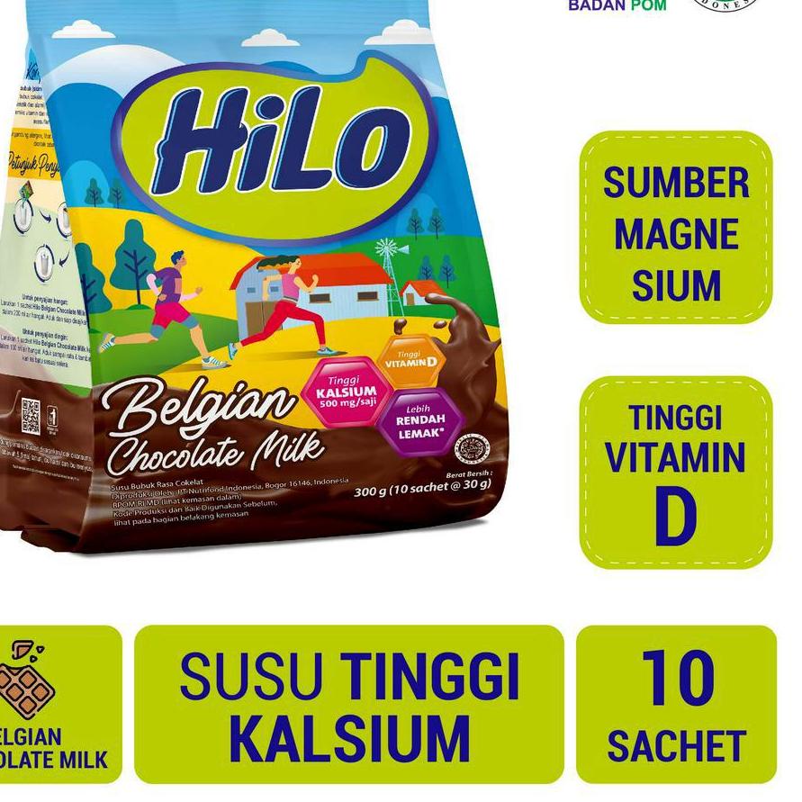 

COD | KG7|HiLo Active Belgian Chocolate 300 gram (10 Sachet) - Susu Tinggi Kalsium