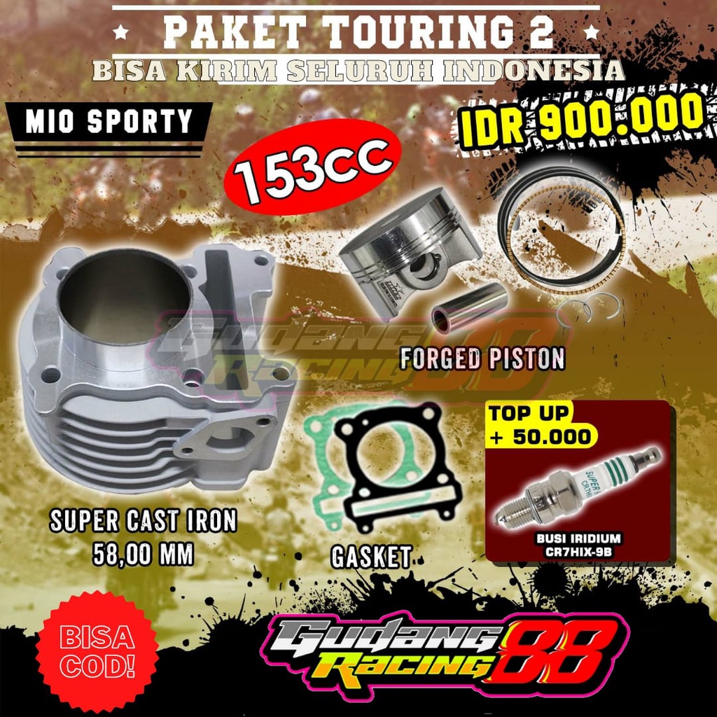 PAKET BORE UP MIO KARBU MIO SPORTY MIO OLD MIO SMILE NOUVO 153 CC - PAKET TOURING BRT 2