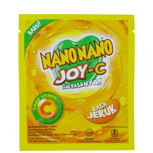 

Nano nano permen Joy-C jeruk 18 gr