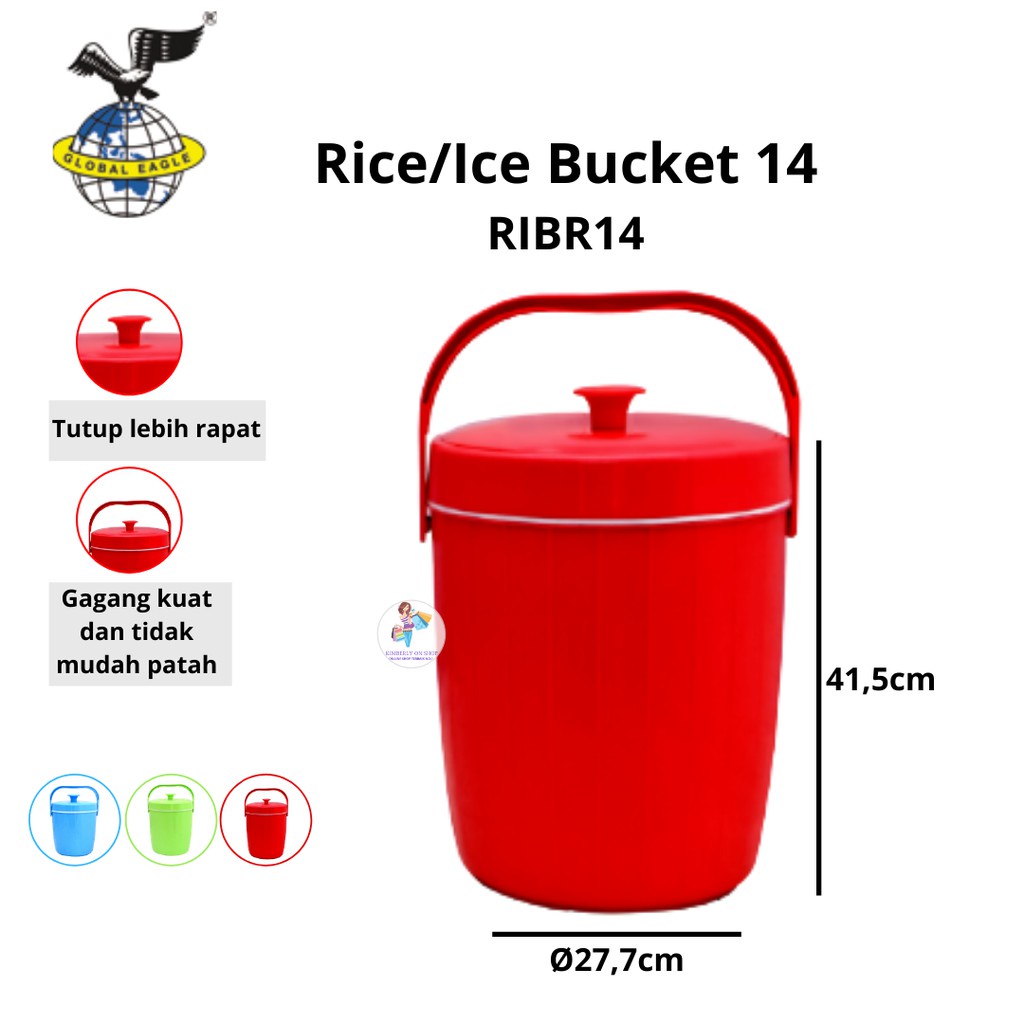 Global Eagle Rice Ice Bucket Termos Nasi/Es 14 RIBR14