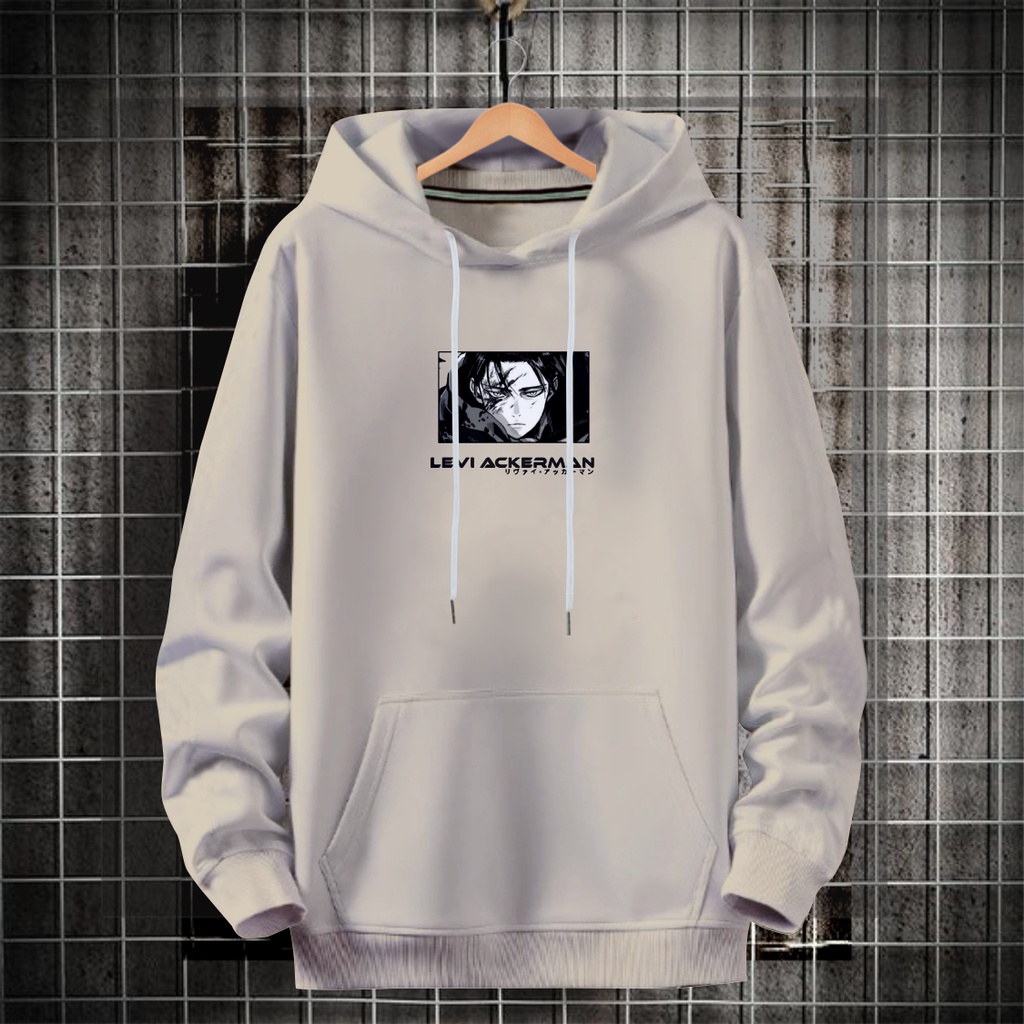 Sweater hoodie ANIME pria wanita kekinian levi ackerman / hoodie anime terbaru