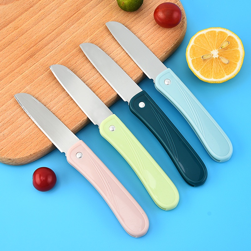 [XOQ] PISAU LIPAT STAINLESS / PISAU PENGUPAS DAN PEMOTONG SAYUR DAN BUAHAN / PISAU DAPUR / PISAU MINI PORTABLE / KITCHEN KNIFE