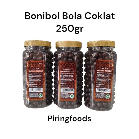 

BONIBOL COKLAT D KING TOPLES 250 GRAM - biskuit salut coklat bentuk bola