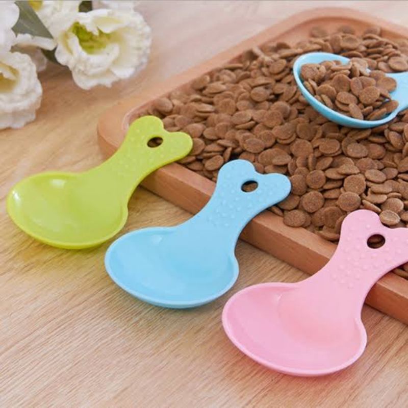 Sendok Pakan Kucing Anjing Feeding Spoon warna warni dryfood