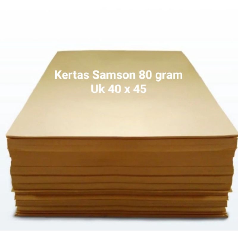 

kertas samson kraft 80 gram 45 x 40 isi 60 lembar