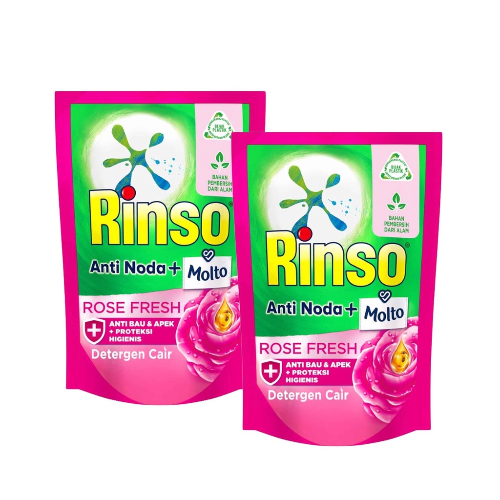 Rinso Cair Rose Fresh 750ml/ Deterjen Cair/Molto Cair