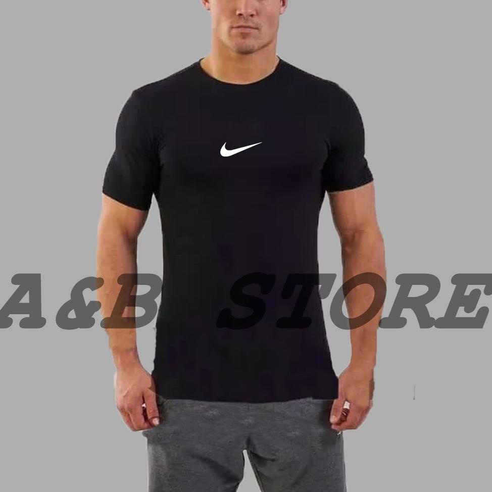 PBR.29Ja23ᴹ ▫ BASELAYER TANGAN PENDEK MANSET PRIA BAJU OLAHRAGA SEPAKBOLA FUTSAL GYM BASKET PRIA