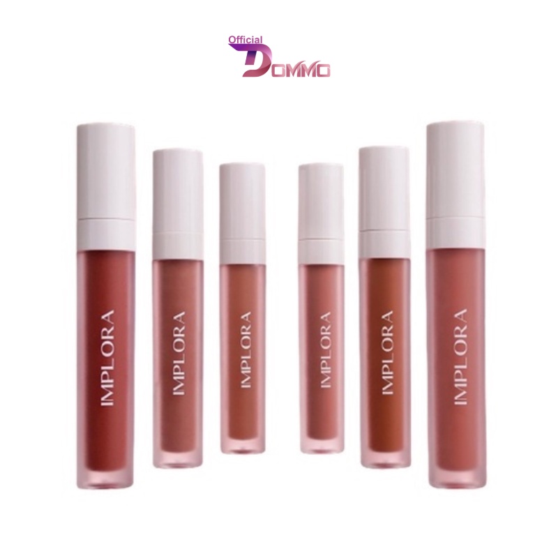 DOMMO - D8088 IMPLORA LIP VELVET WITH VITAMIN E &amp; OMEGA 3 6 9 SHADE PELEMBAB CREAM TINT