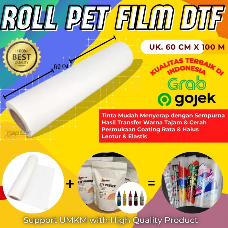 

PET FILM DTF ROLL 60cm SUPER PREMIUM QUALITY