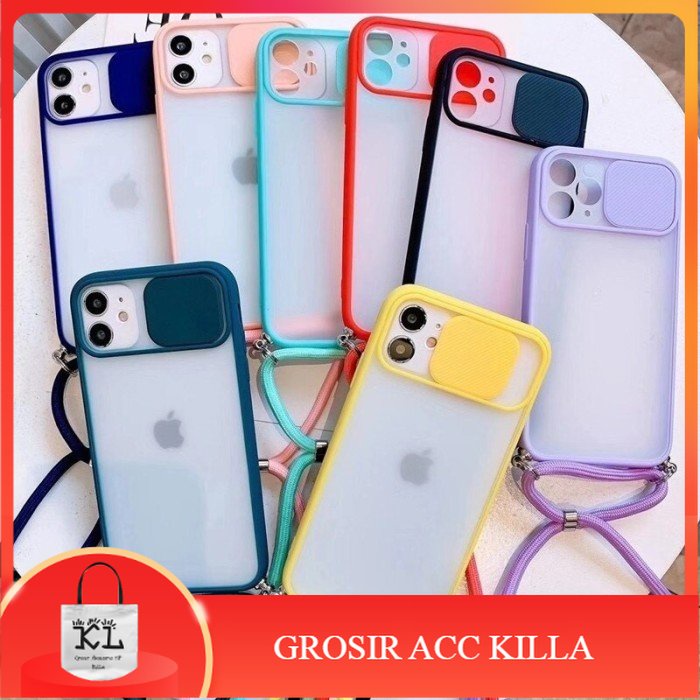 Xiaomi Poco F3 Case Lanyard Slide Camera Tali Gantungan - POCO F3, Biru ACC KILLA