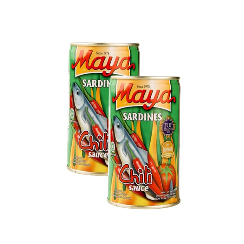 

Maknyuss1 Maya Sarden Kaleng 425G / Sarden Maya Besar/ Sarden Maya Saus Tomat 425 Gram / Sarden