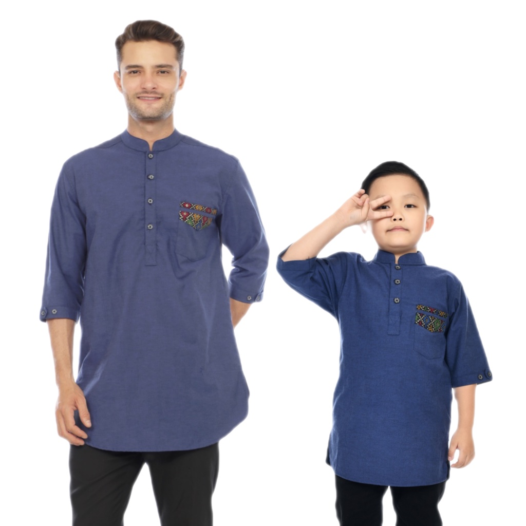 Baju Koko Couple Ayah dan Anak Model Kurta Batik Size M L XL XXL XXXL