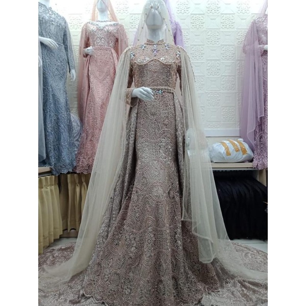 GAUN PENGANTIN BALERO | GAUN JUBAH|BAJU WEDDING BEREKOR | GAUN MEWAH PAYETAN | BAJU PENGANTIN MODERN
