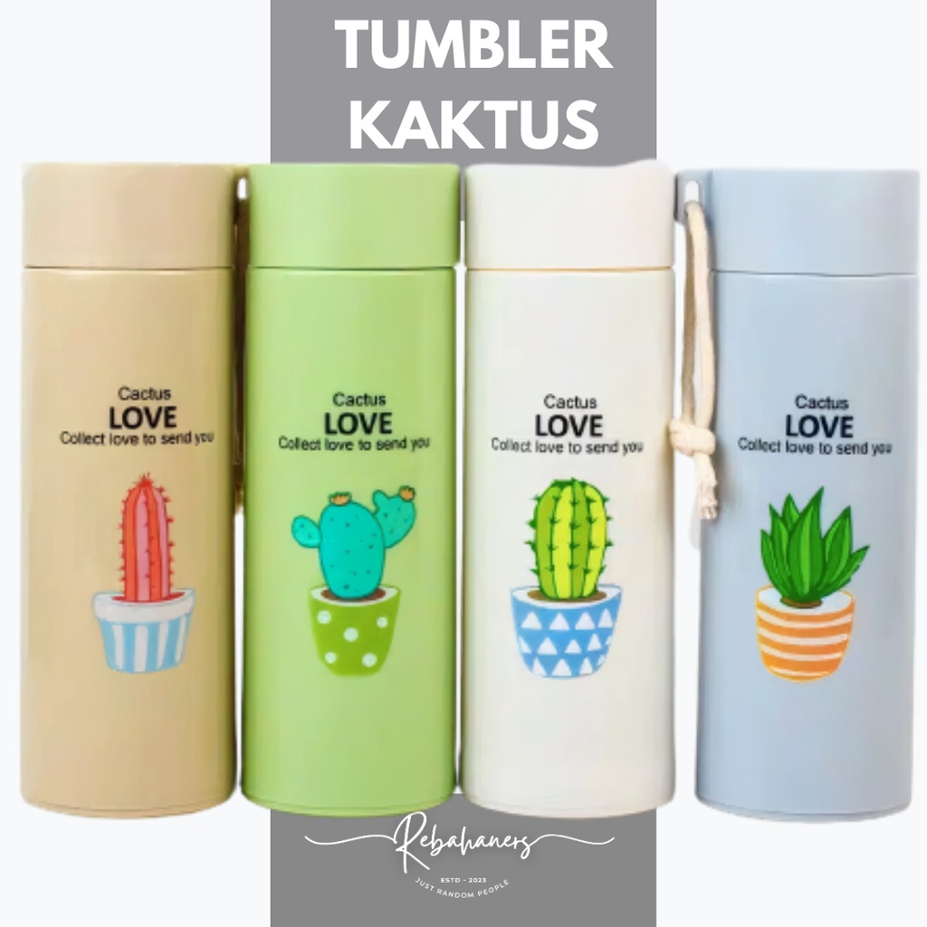 BOTOL KAKTUS | KAKTUS | CACTUS 400ML Tumbler kekinian Botol Minum kaca lucu unik Non-Box