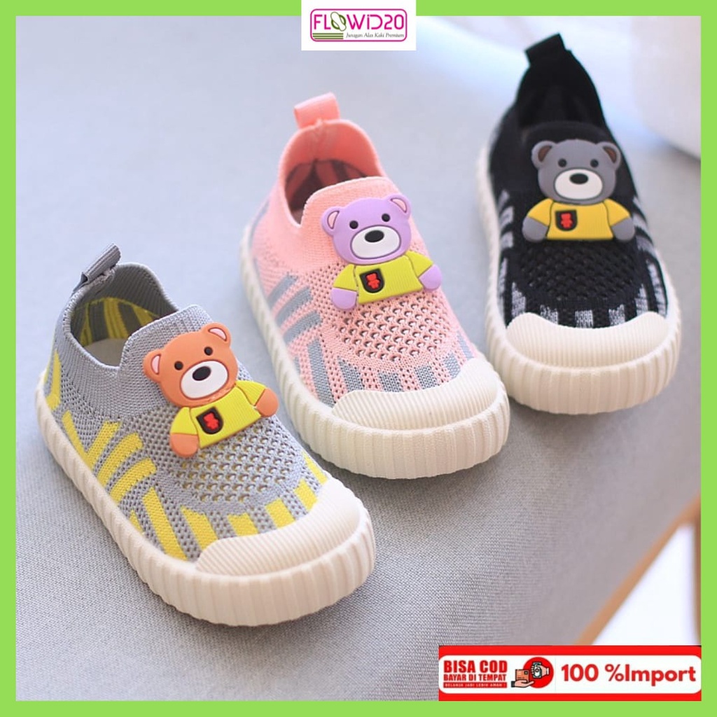 Flowid20 - sepatu anak import premium anti slip rajut slip on anak 117