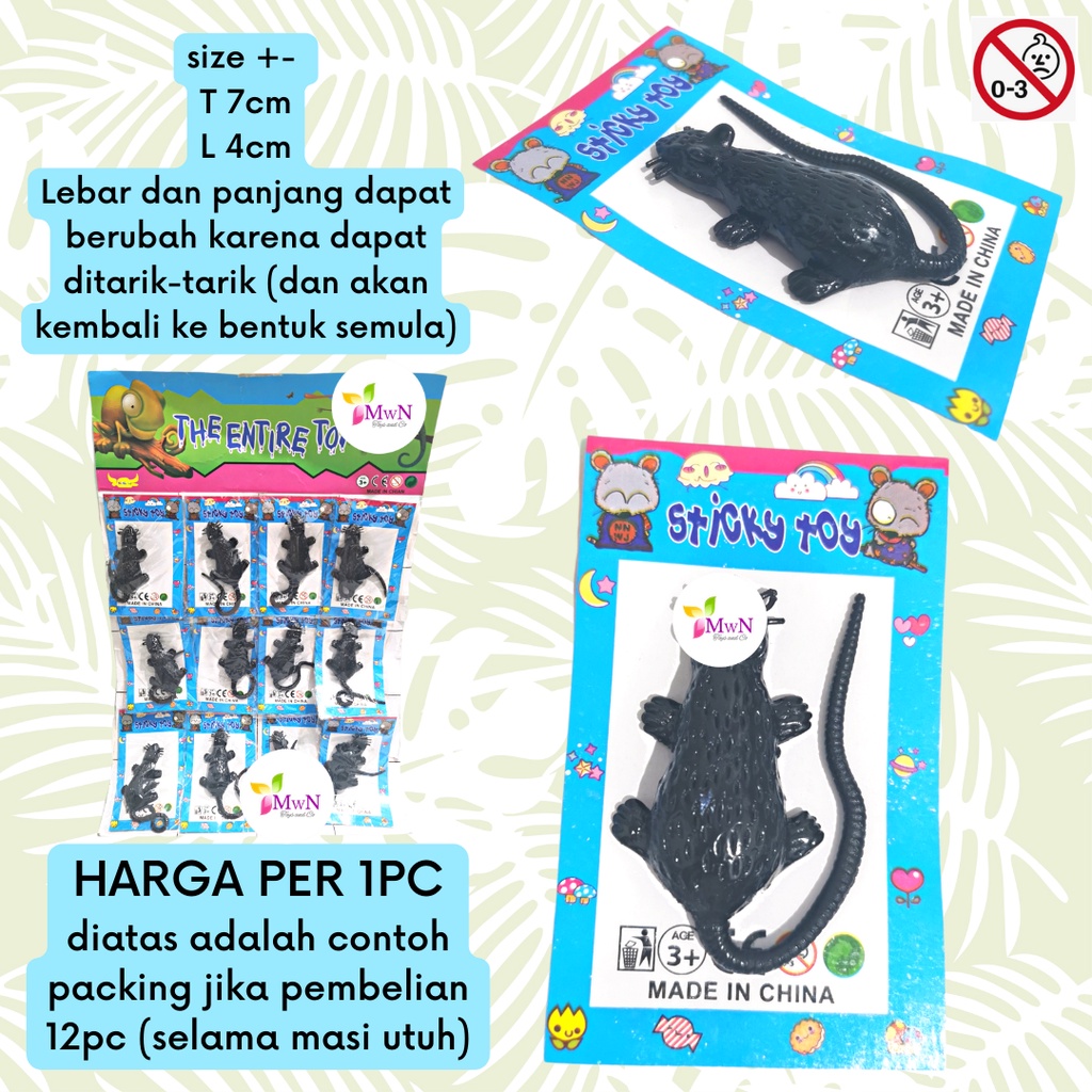 MWN Mainan Anak Sticky Toys Bentuk Hewan / Mainan Anti Stress