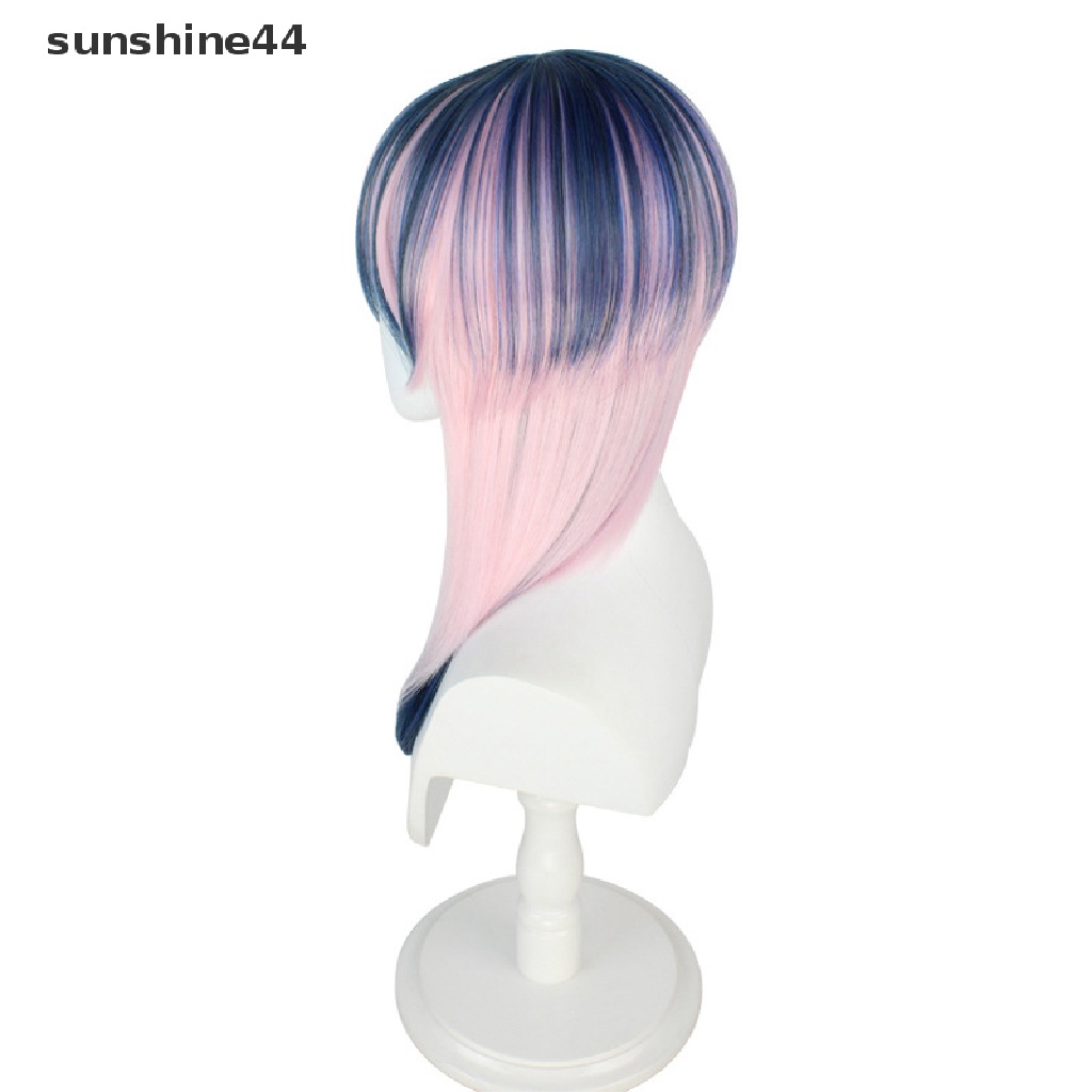 Sunshine Anime Tokyo Revengers Rindo Haitani Cosplay Wig Biru Ungu Pink Tahan Panas Rambut Cosplay Wig Dewasa Props Party Decor.