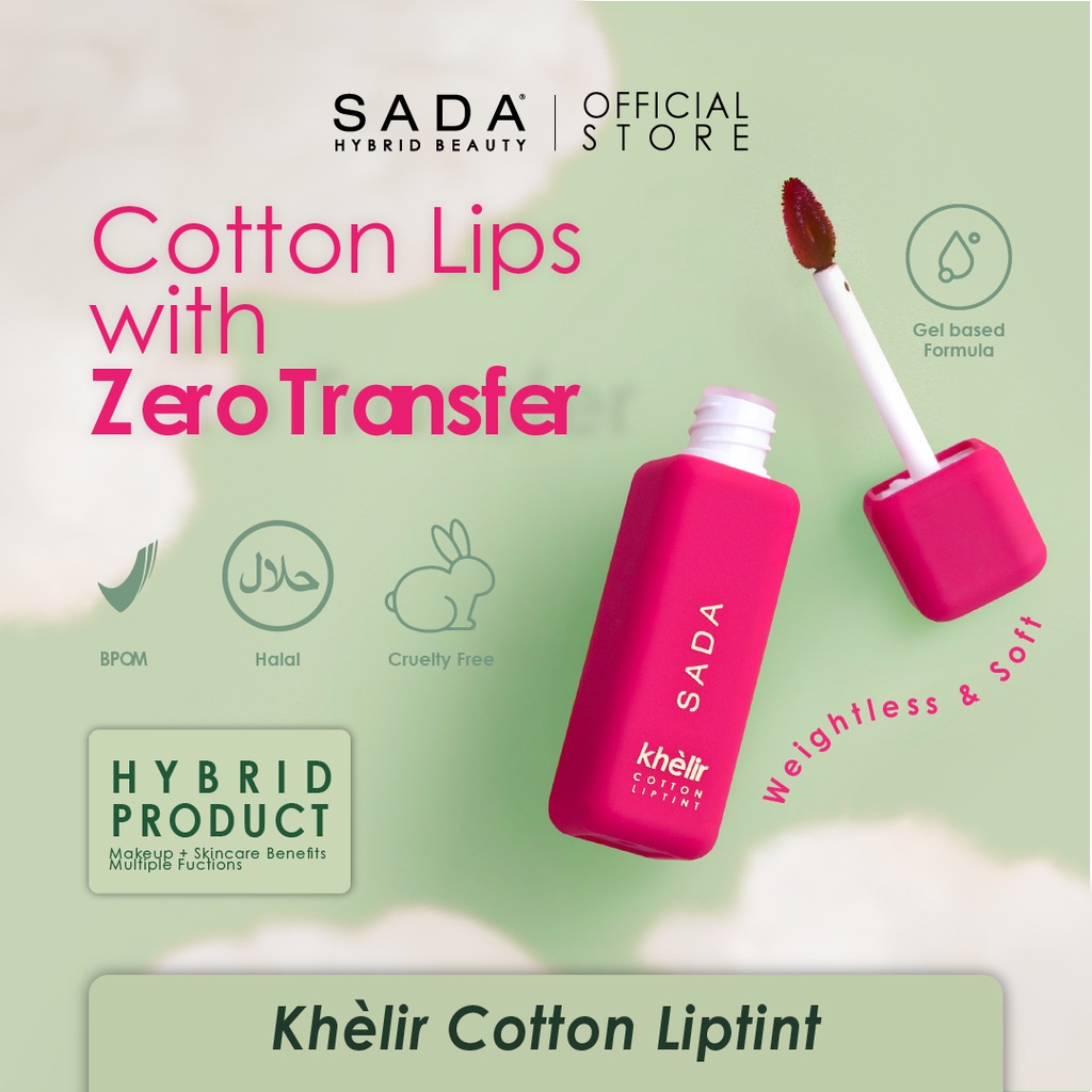 SADA Khelir Cotton Liptint Lipstain Lip Color Lip tint Sada Beauty