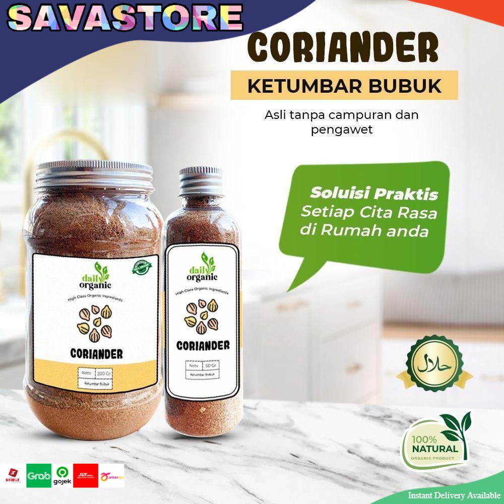 

KETUMBAR BUBUK ORGANIK - CORIANDER POWDER PREMIUM - DAILY ORGANIC