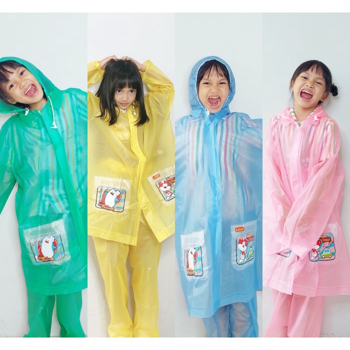 Jashujan Elmondo Jas Hujan Anak - Jas Hujan Setelan - Kids Raincoat