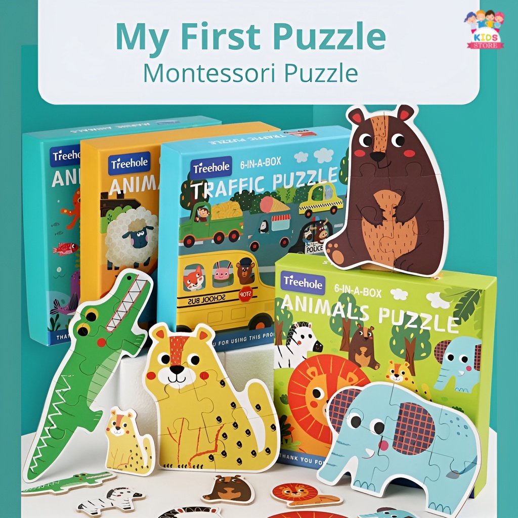 6in1 Box Puzzle | Mainan Puzzle Edukasi Anak Kayu | Mainan Anak Laki Laki 2-3-4-5-6 Tahun Keatas | Hadiah Ulang Tahun Anak Perempuan